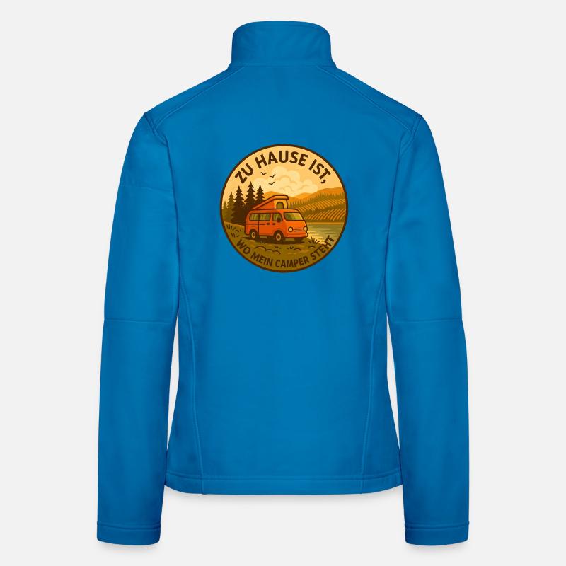 Home is where my camper is parked - Women's Softshell Jacket - light blue