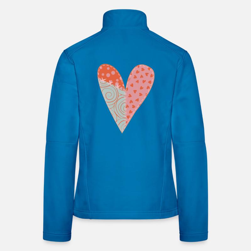 Patchwork Heart No1 Women's Softshell Jacket