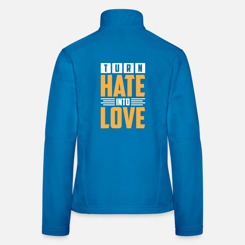 Transformative hateful to loving designs Women's Softshell Jacket