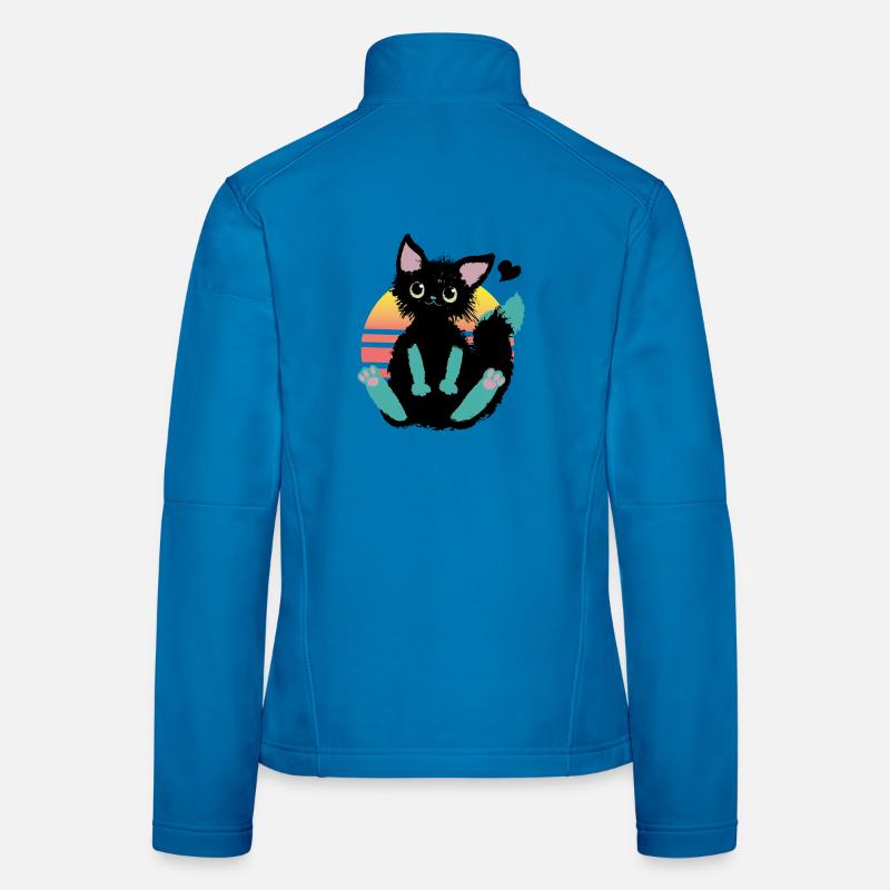Chat Doodle Veste en tissu softshell Femme
