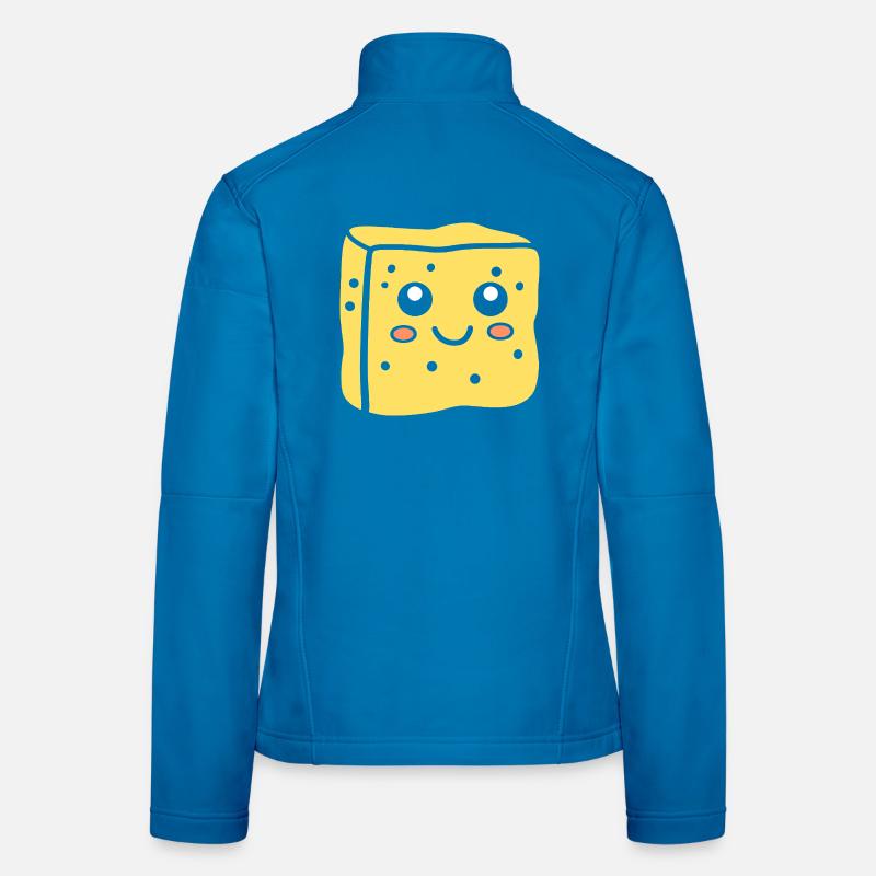 Spongeface Adorable Illustration éponge Veste en tissu softshell Femme
