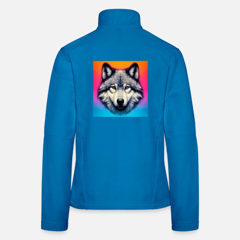 Wolf - Frauen Softshelljacke - Lichtblau