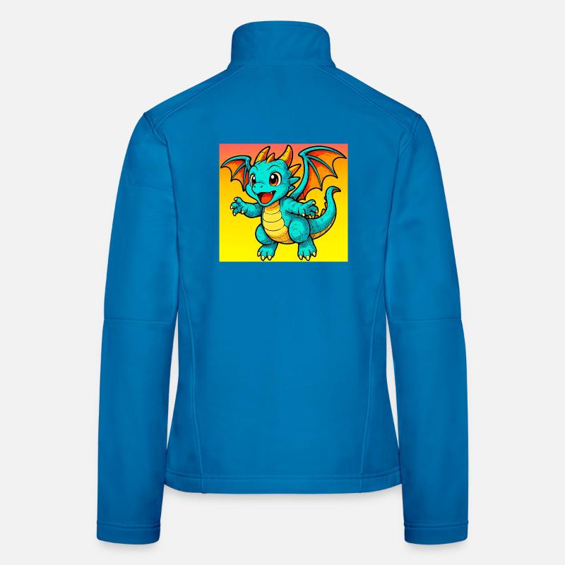 Drache - Frauen Softshelljacke - Lichtblau