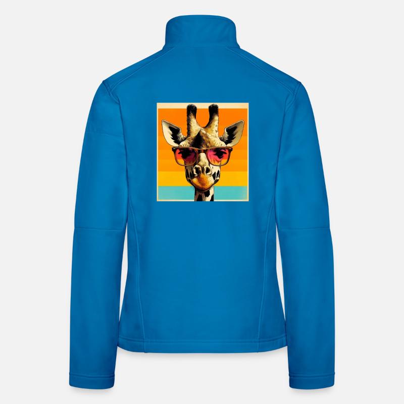 girafe Veste en tissu softshell Femme