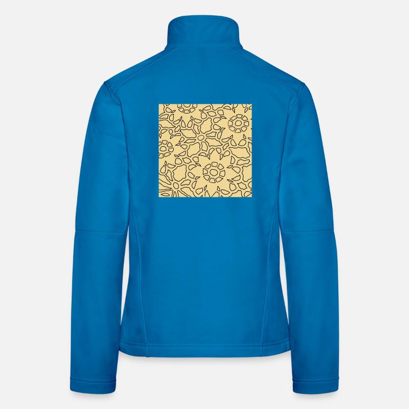 Geometric floral pattern for embroidery fabrics Women's Softshell Jacket