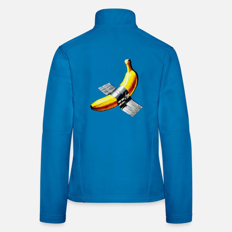 Pop Art Banana with Tape Effect - Women's Softshell Jacket - light blue