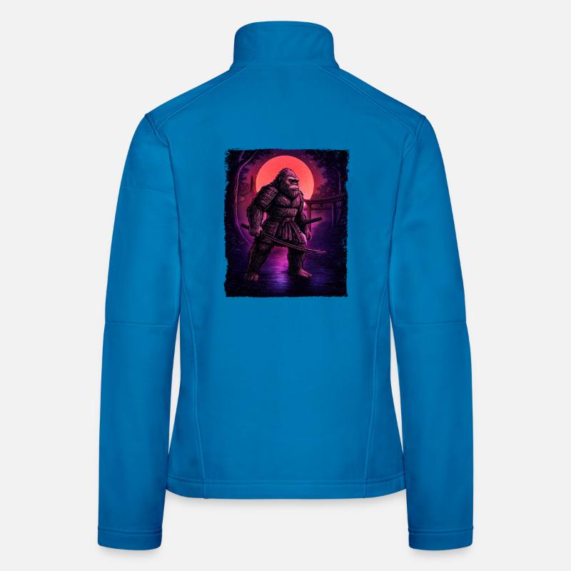 Samouraï Bigfoot Cryptide Sasquatch Yeti Hunter Veste en tissu softshell Femme