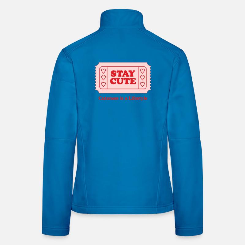 Verspieltes Herz-Ticket-Design - Frauen Softshelljacke - Lichtblau