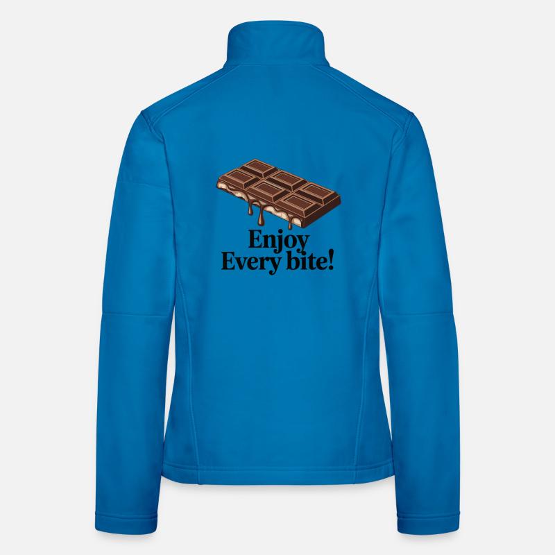Chocolate Bar with Dripping Effect Women's Softshell Jacket