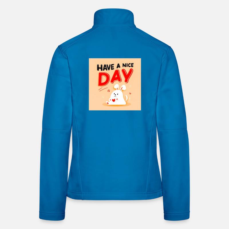 Design mignon de lapin avec message positif Veste en tissu softshell Femme