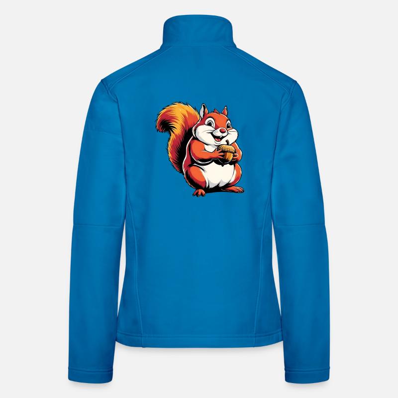 Witziger Eichhörnchen CartoonMit Eichel Frauen Softshelljacke
