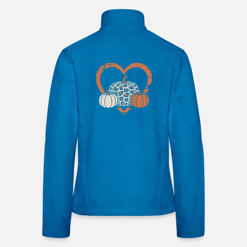 Leopard Print Pumpkin Women's Softshell Jacket