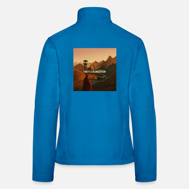 Kolonisierung Tibets - Frauen Softshelljacke - Lichtblau