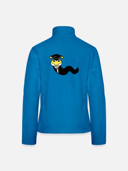 Raupe Schulabschluss Abitur bestanden College Wurm - Frauen Softshelljacke - Lichtblau - Hinten