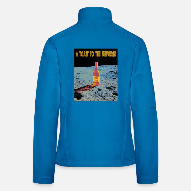 Célébration de l’espace avec bouteille de vin Veste en tissu softshell Femme