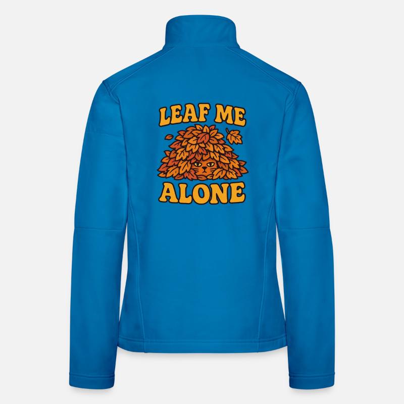 Autumn Tree Leaf Cat Illustration Women's Softshell Jacket