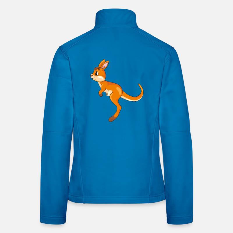 Jumping cute kangaroo Women's Softshell Jacket