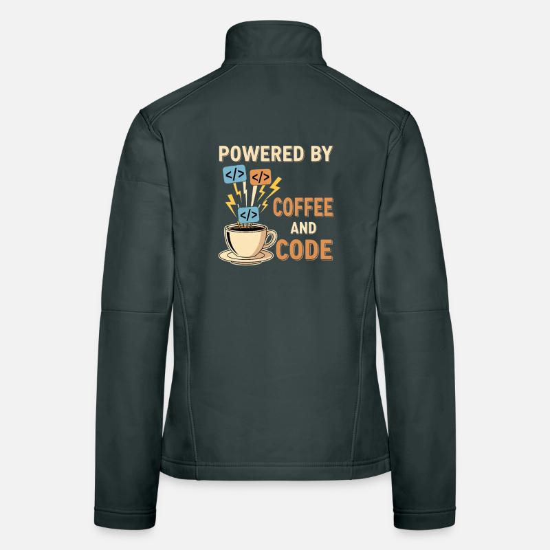 Programmer Coffee Motif Design Women's Softshell Jacket
