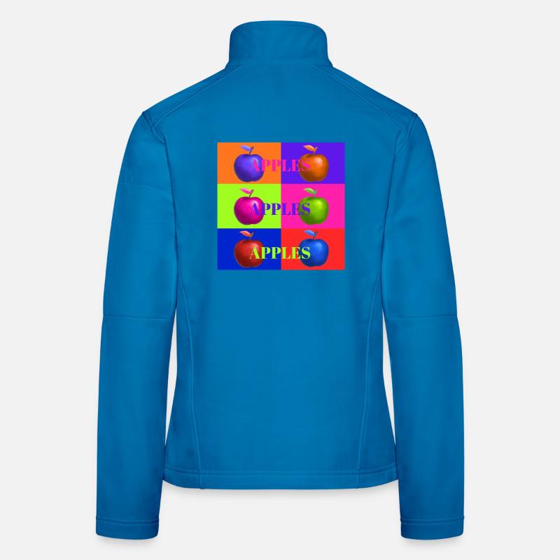 Pop Art Apple Collage Design Women's Softshell Jacket