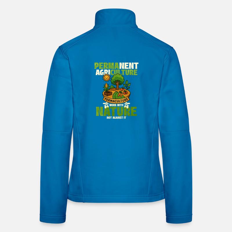 Conception de la nature en permaculture Veste en tissu softshell Femme