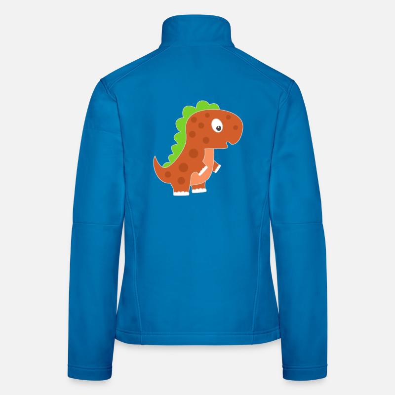 Playful Dinosaur Cartoon Women's Softshell Jacket