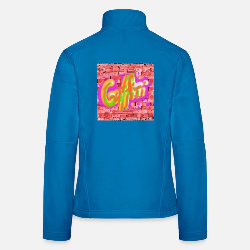 Colorful graffiti on bricks Women's Softshell Jacket