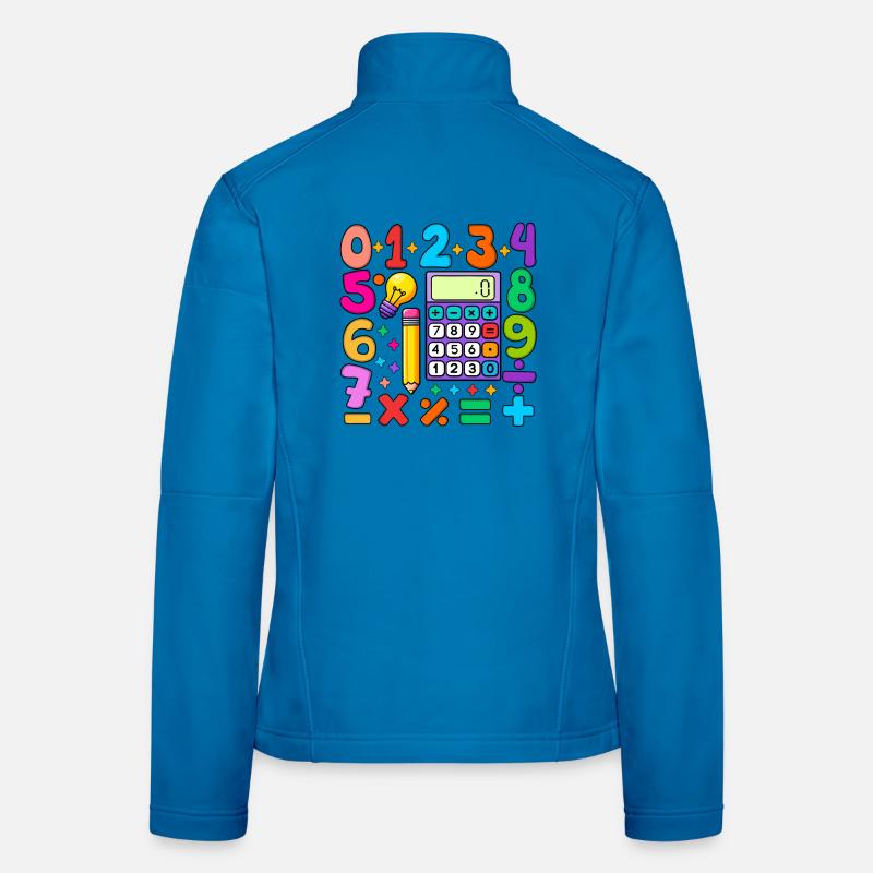 Number Day Maths Colourful Math Educational Design Women's Softshell Jacket
