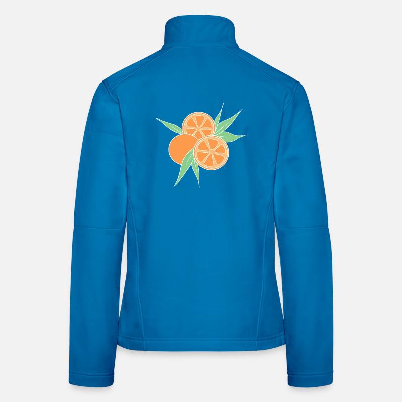 Fresh Orange Citrus Fruit Illustration Frauen Softshelljacke