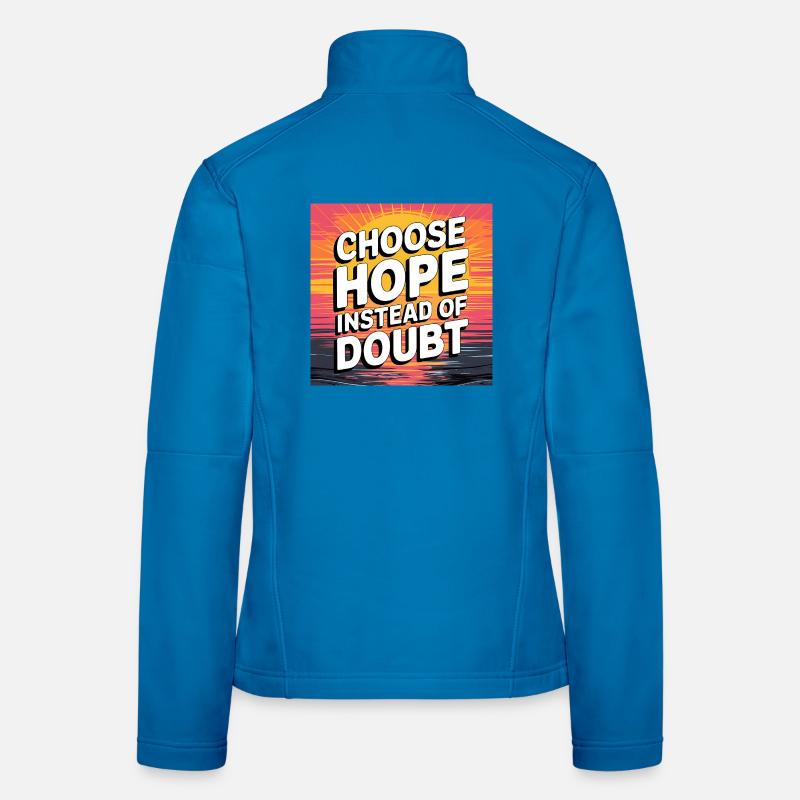 Choose Hope Sunset Illustration, Postitive  Women's Softshell Jacket