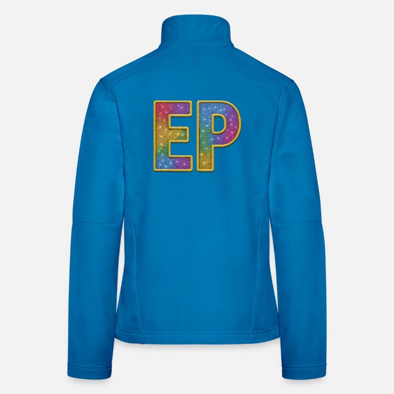 EP | Galactic Glitter Initial Lettering Women's Softshell Jacket
