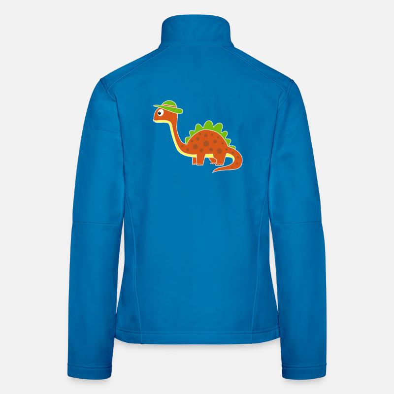 Drôle de dinosaure avec des points Veste en tissu softshell Femme