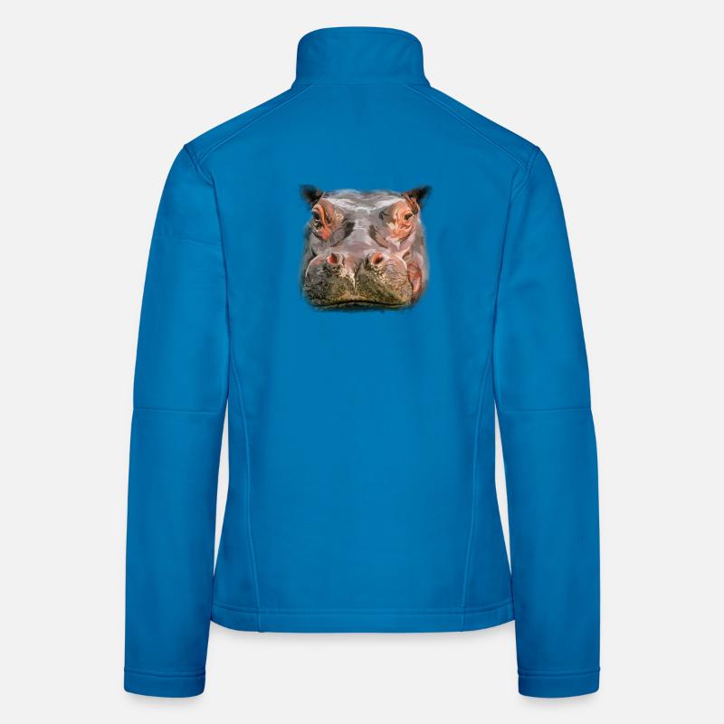 Porträt eines Hippos Frauen Softshelljacke
