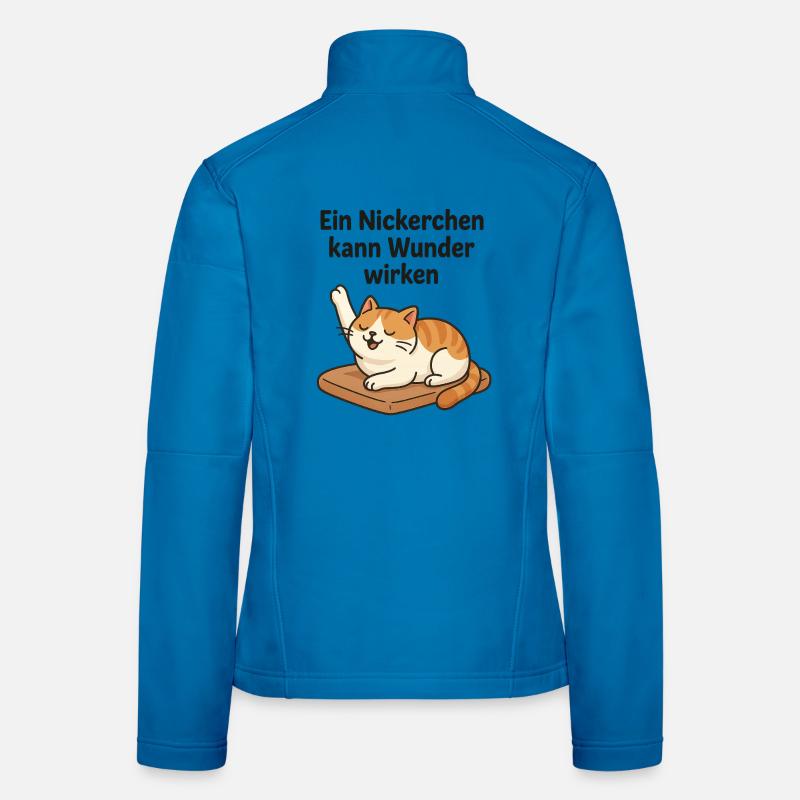 Witziges Kätzchen Nickerchen  Frauen Softshelljacke