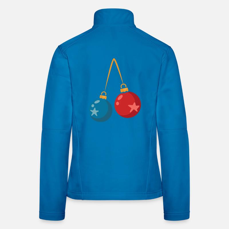 Conception de décoration de boules de Noël colorées Veste en tissu softshell Femme