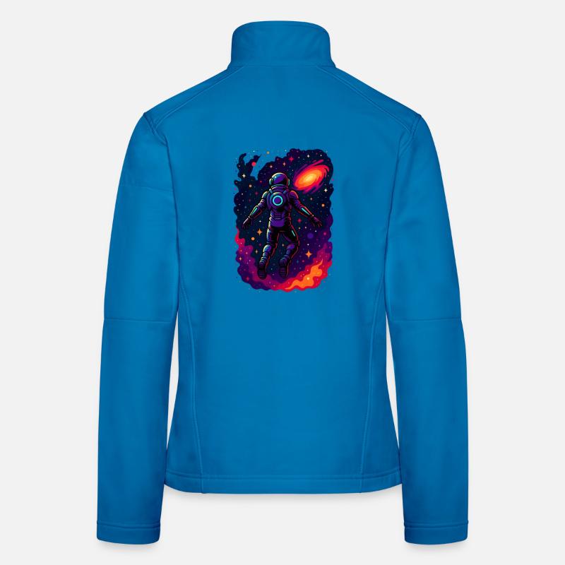 Cosmic Astronaut Exploring Galaxy Women's Softshell Jacket