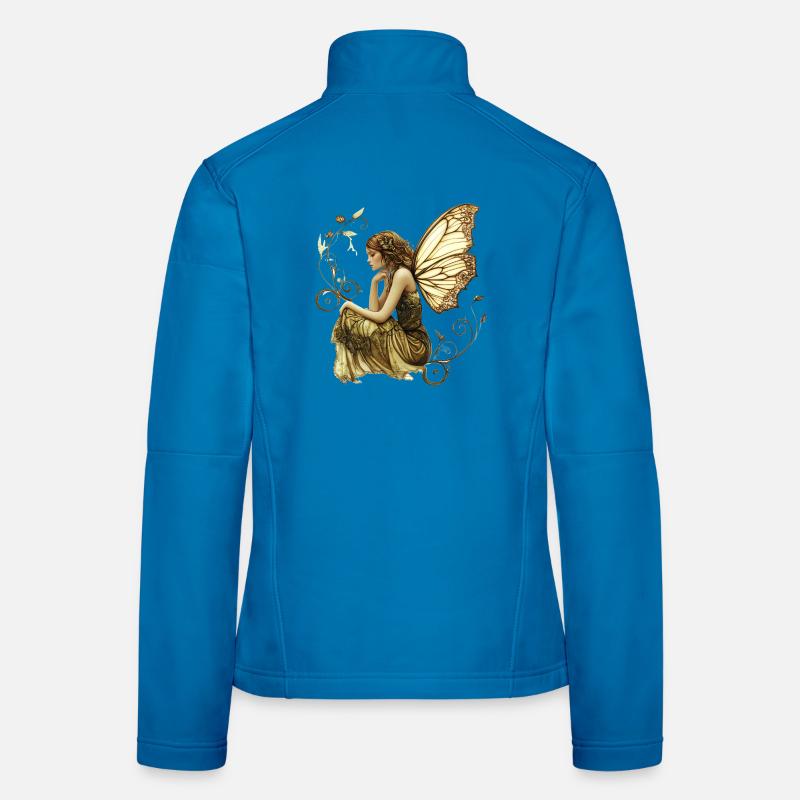 Fée noble aux ailes de papillon Veste en tissu softshell Femme
