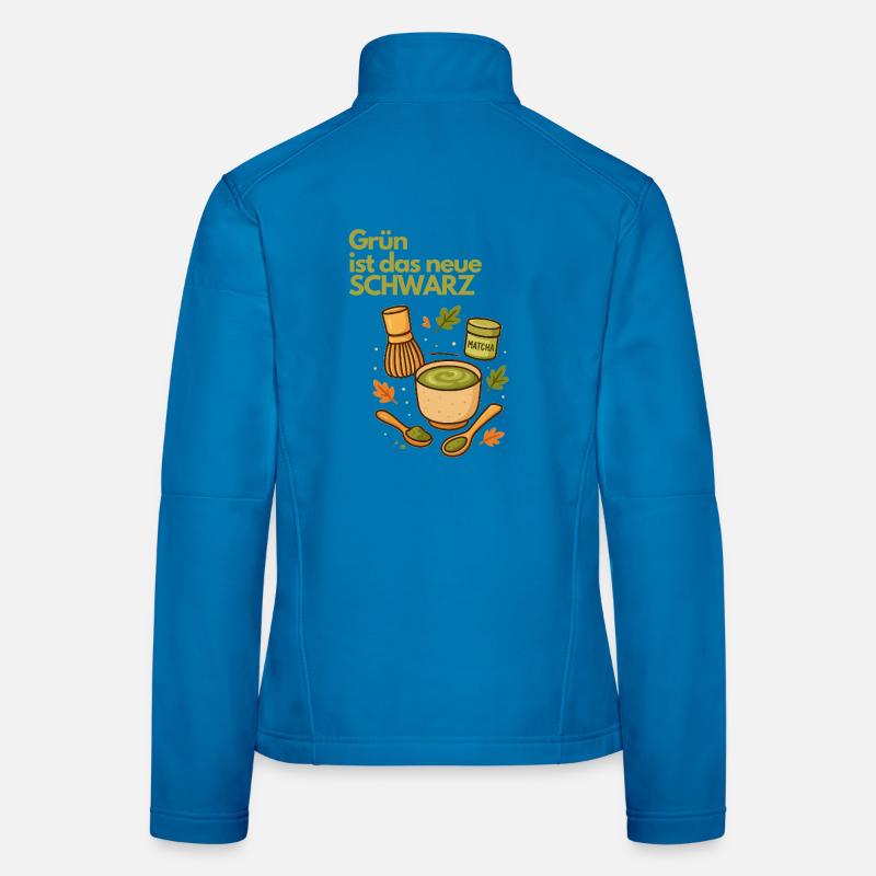 Green is the new black – Matcha No Coffee - Women's Softshell Jacket - light blue