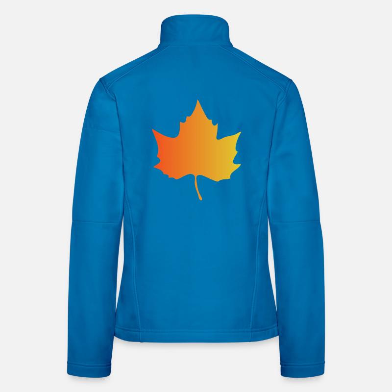 Autumn Gradient Maple Leaf Women's Softshell Jacket