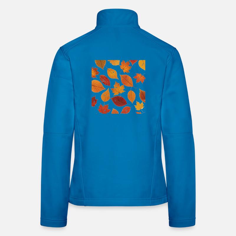 Autumn Leaf Pattern Women's Softshell Jacket