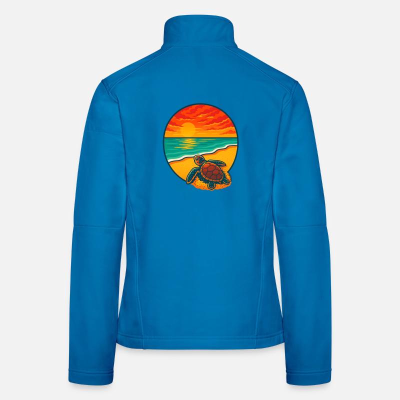 Sunset Turtle Beach, Protégez les trutles Veste en tissu softshell Femme