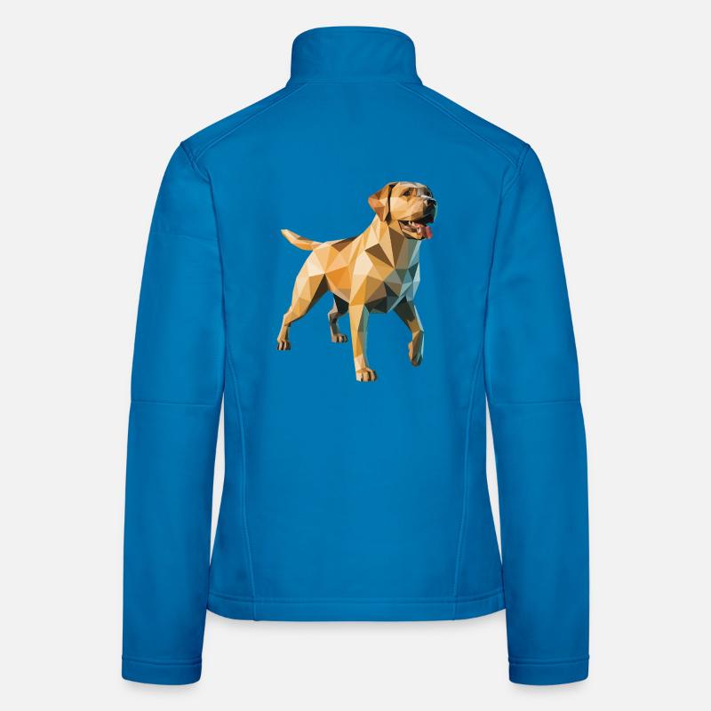 Labrador Retriever - Cool Low Poly Logo Veste en tissu softshell Femme