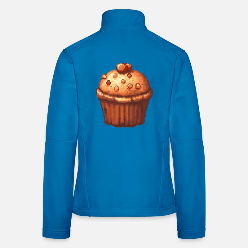 Pixelmuffin Cupcake Retro Frauen Softshelljacke