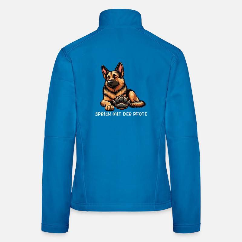 Sprich mit der Pfote Deutscher Schäferhund DSH Frauen Softshelljacke