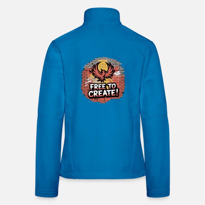 Phoenix Graffiti Free to Create Women's Softshell Jacket