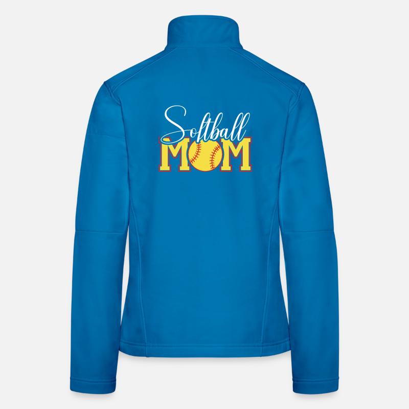 Softball Mama Emblem Frauen Softshelljacke