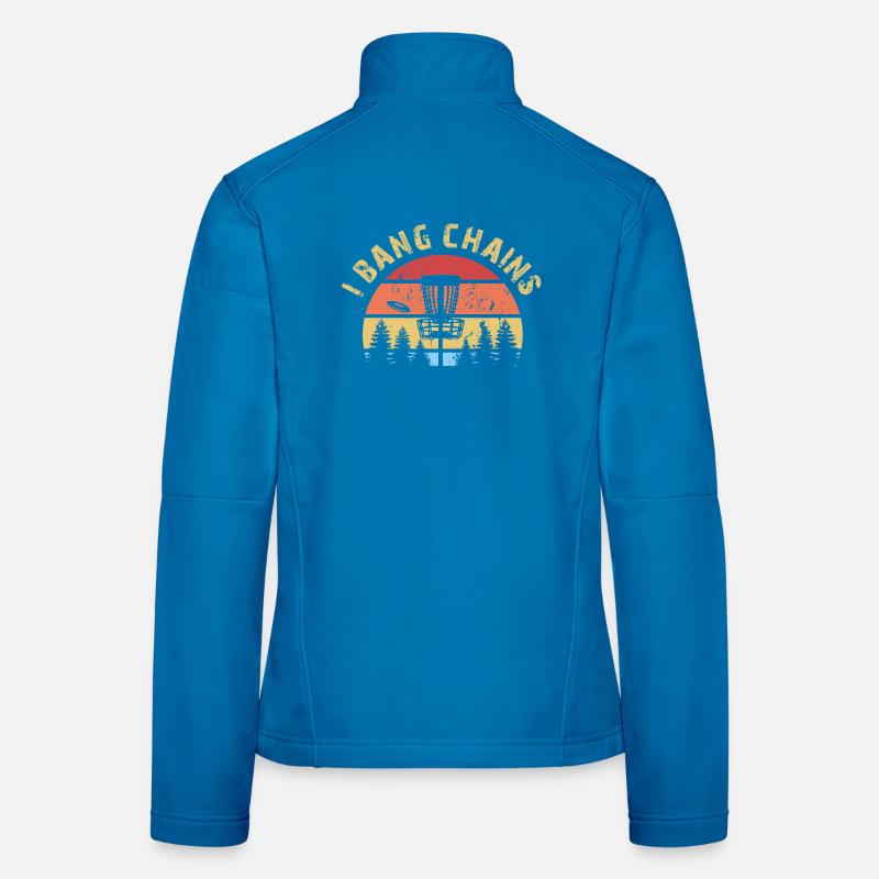 Disc golf Discgolf I Bang Chains Drôle de dicton Veste en tissu softshell Femme