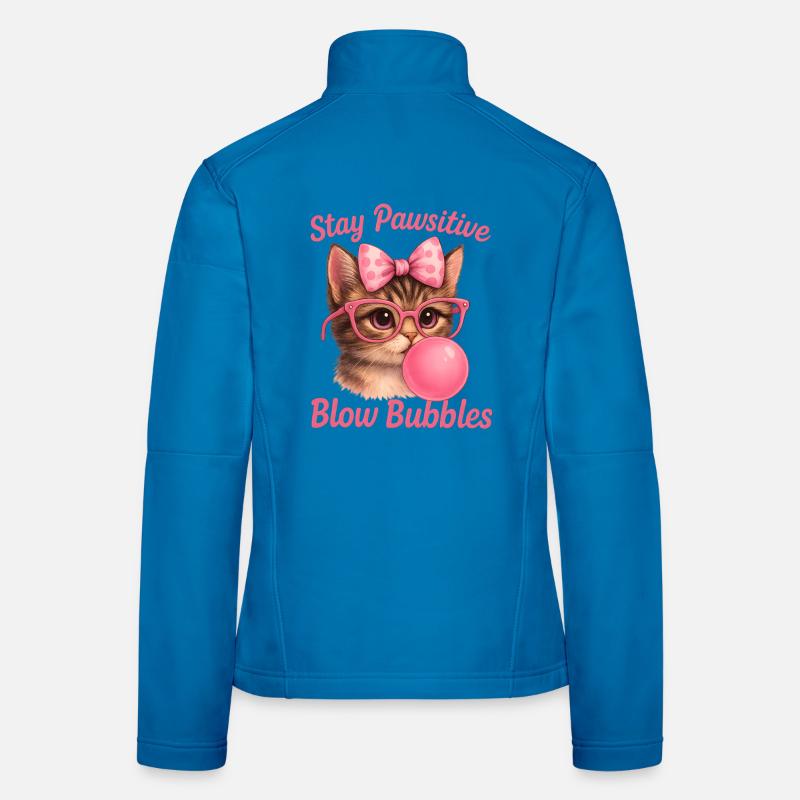 Chat mignon - Stay Pawsitive Blow Bubbles Veste en tissu softshell Femme
