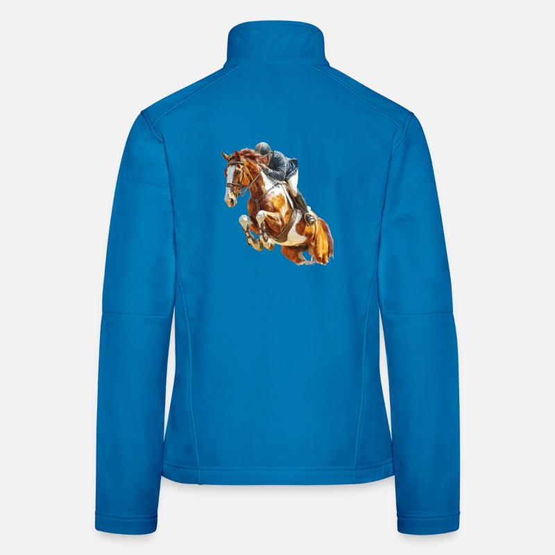 Cavalier au galop en saut Veste en tissu softshell Femme