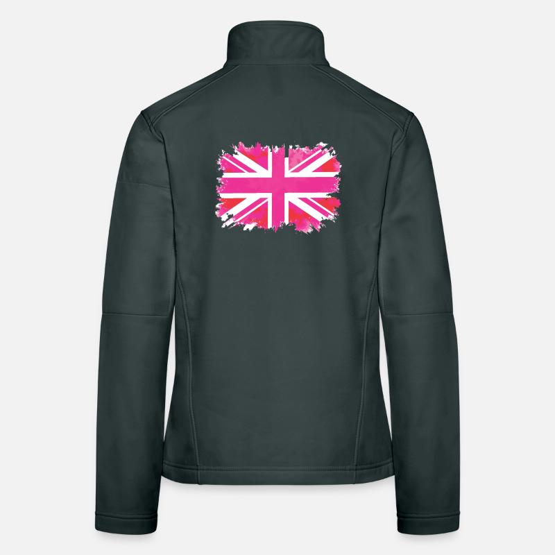 Pink Union Jack Women's Softshell Jacket