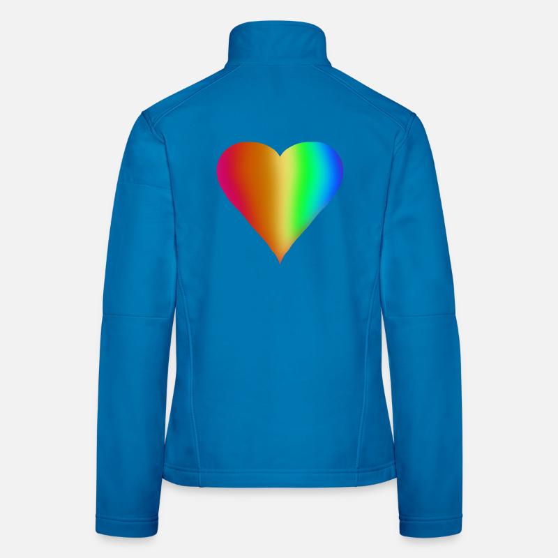 Das Regenbogenherz Frauen Softshelljacke